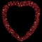 25.25" Red LED Valentine's Day Tinsel Heart Window Silhouette